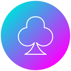 Clover vector icon. Can be used for Casino iconset.