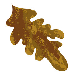 Green oak autumn leaves vector flat isolated illustration on white background Abstract design handmade fall holiday print on fabric and paper greeting decorations discount sale 