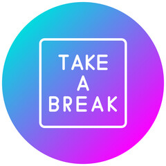 Take a Break vector icon. Can be used for Casino iconset.