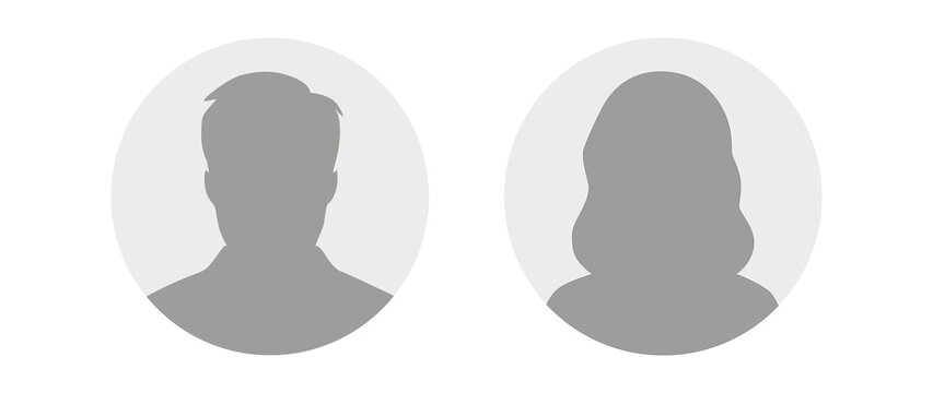 Flat illustration in grayscale. Avatar, user profile, person icon, profile picture. Suitable for social media profiles, icons, screensavers and as a template..