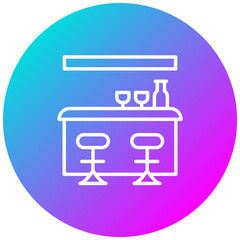 Bar vector icon. Can be used for Casino iconset.