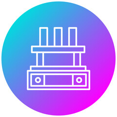 Electric Arc Furnace vector icon. Can be used for Mettalurgy iconset.