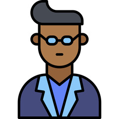 Vector Icon Male, lecturer, professor, scientist, user