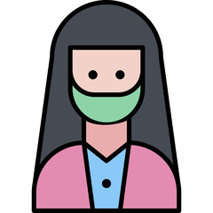 Vector Icon Muslim, woman, paranja, niqab