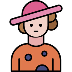Vector Icon stylist, Girl, woman, lady, model