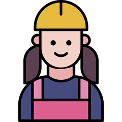 Vector Icon Young, teenager, school girl, sister