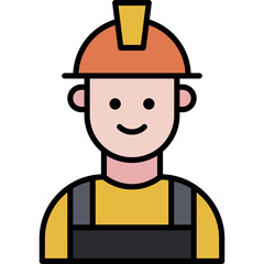 Vector Icon Engineer, electric, man, worker, labour
