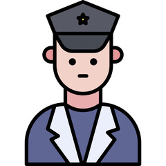 Vector Icon Police man, military, police, occupation
