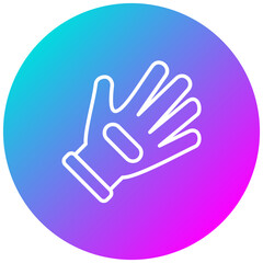 Gloves vector icon. Can be used for Mettalurgy iconset.