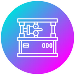 Rolling Machine vector icon. Can be used for Mettalurgy iconset.