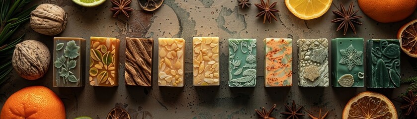 A traditional Thai painting of a delicious market stall overflowing with fresh fruit