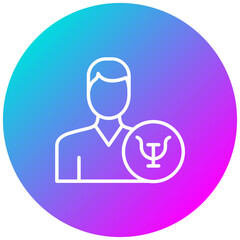 Psychologist Male vector icon. Can be used for Psychology iconset.