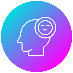 Positive Thoughts vector icon. Can be used for Psychology iconset.