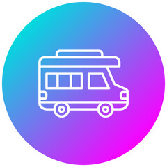 RV vector icon. Can be used for Adventure iconset.