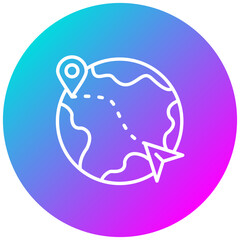 Destination vector icon. Can be used for Adventure iconset.