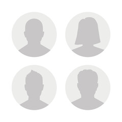 Flat illustration in grayscale. Avatar, user profile, person icon, gender neutral silhouette, profile picture. Suitable for social media profiles, icons, screensavers and as a template... © TA Sydoruk