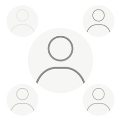 Flat illustration in grayscale. Avatar, user profile, person icon, gender neutral silhouette, profile picture. Suitable for social media profiles, icons, screensavers and as a template...