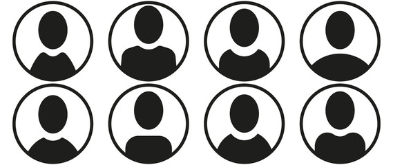 Flat illustration in black color. Avatar, user profile, person icon, gender neutral silhouette, profile picture. Suitable for social media profiles, icons, screensavers and as a template... © TA Sydoruk