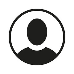 Flat illustration in black color. Avatar, user profile, person icon, gender neutral silhouette, profile picture. Suitable for social media profiles, icons, screensavers and as a template... © TA Sydoruk