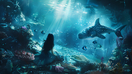 Obraz premium Once upon a times , in the ocean