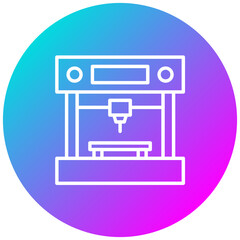 3d Printer vector icon. Can be used for Printing iconset.