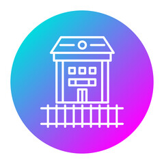 Train Platform vector icon. Can be used for Railway iconset.