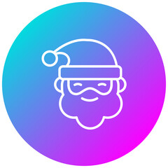 Santa vector icon. Can be used for Carnival iconset.