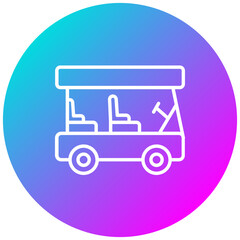 Golf Buggy vector icon. Can be used for Golf iconset.