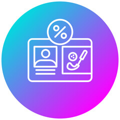 Member Discounts vector icon. Can be used for Golf iconset.