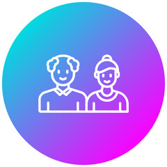 Grandparents vector icon. Can be used for Child Adoption iconset.