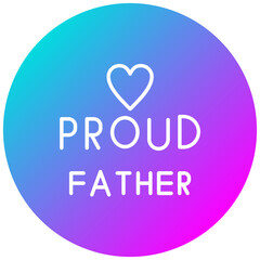 Proud Father vector icon. Can be used for Child Adoption iconset.