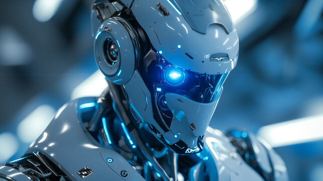 close up of a robot