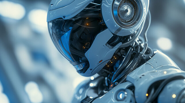 close up of a robot