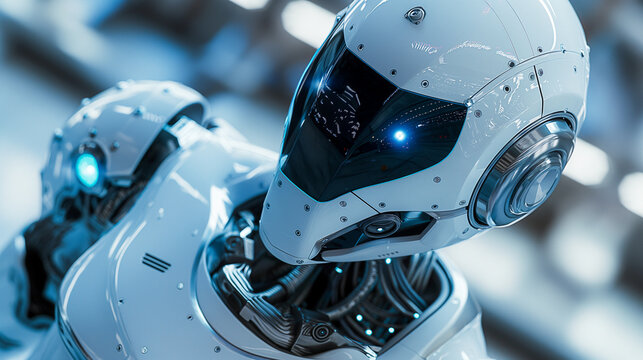 close up of a robot