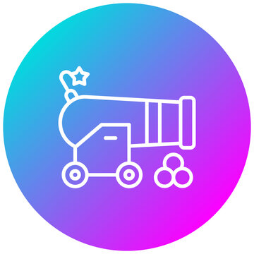 recommend clip art: Cannon vector icon. Can be used for Shooting iconset.
