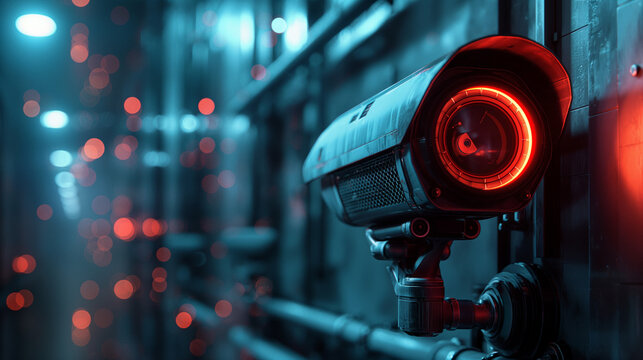 robot camera in front of the wall