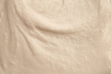 Vanilla cream ice cream. Ice cream texture. Delicious sweet dessert close-up as a background.