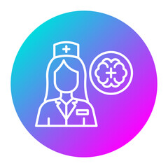 Mental Health Nurse vector icon. Can be used for Nursing iconset.