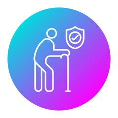 Elder Care vector icon. Can be used for Nursing iconset.
