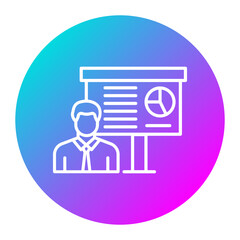 Pitching Event vector icon. Can be used for Coworking Space iconset.