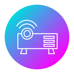 Projector vector icon. Can be used for Coworking Space iconset.