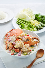 Crab meat simmer, Thai food