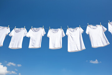青空に白いTシャツ