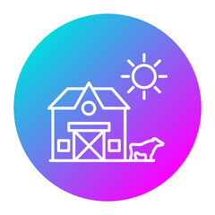 Farm House vector icon. Can be used for Agriculture iconset.