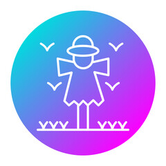 Scarecrow vector icon. Can be used for Agriculture iconset.