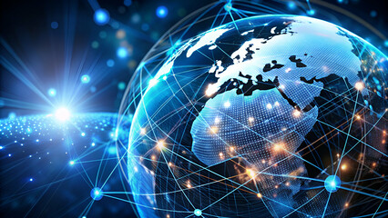 Fototapeta premium communication technology social network.