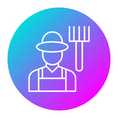 Farmer vector icon. Can be used for Agriculture iconset.