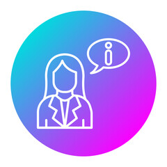 Female Informant vector icon. Can be used for Crime Investigation iconset.