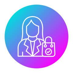 Female Client vector icon. Can be used for Crime Investigation iconset.