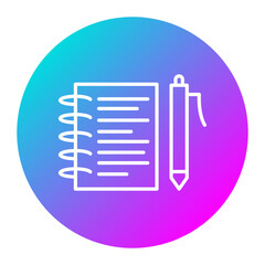 Notepad vector icon. Can be used for Crime Investigation iconset.